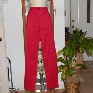NWT $315 PETER O. MAHLER Bright Red Pants Sz 2  S 6 8